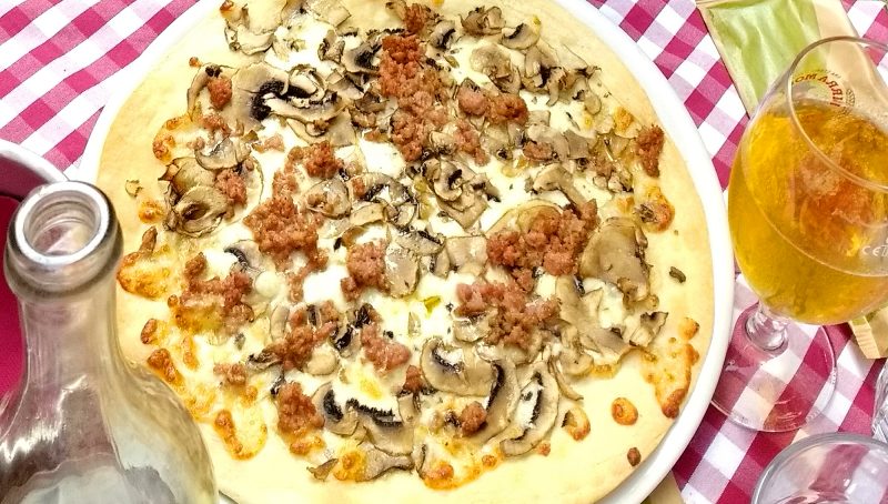 Pizza Roman-style may not have tomato sauce.