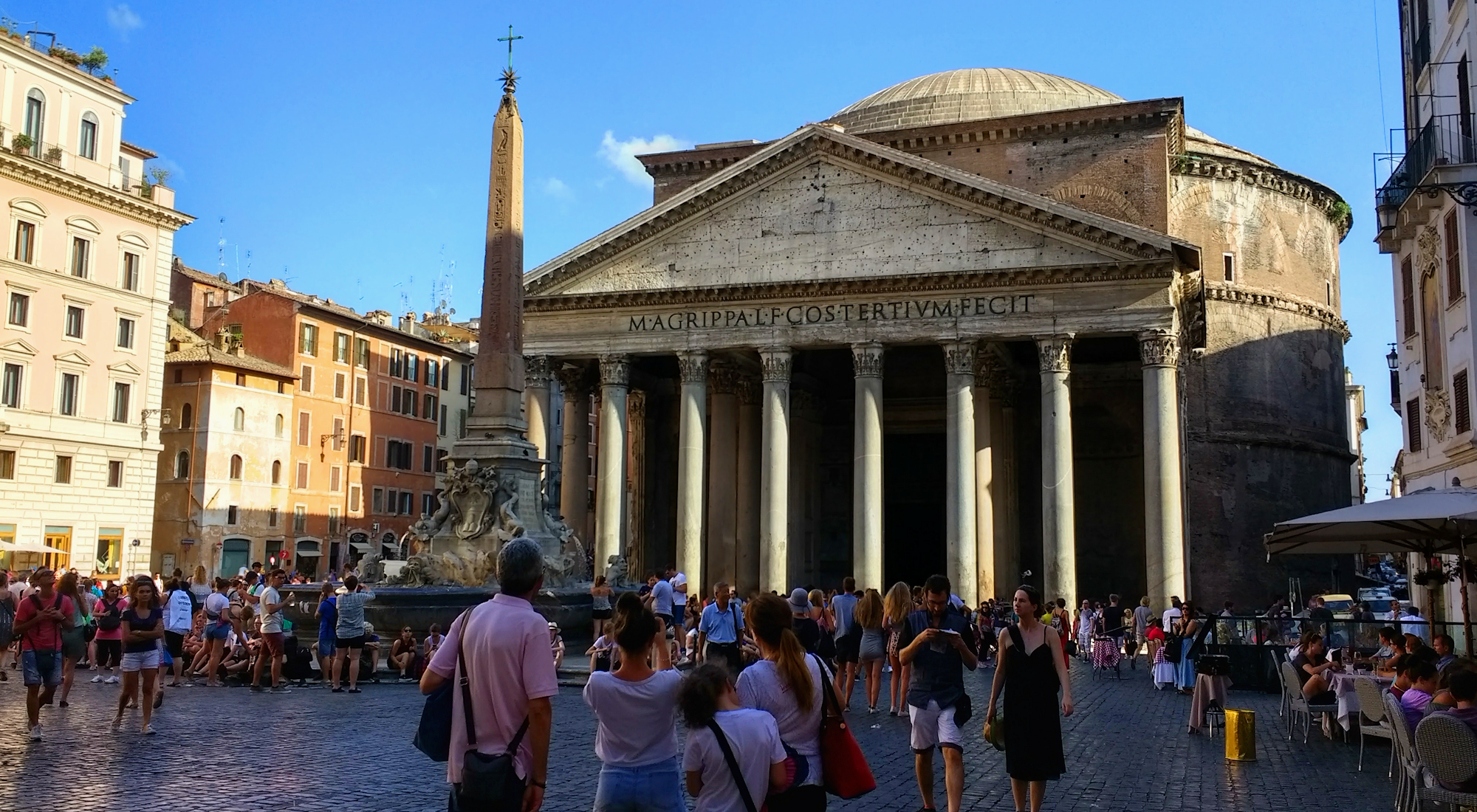 The Pantheon of Rome. Its unreinforced concrete dome remains the largest of its kind after nearly 2,000 years.