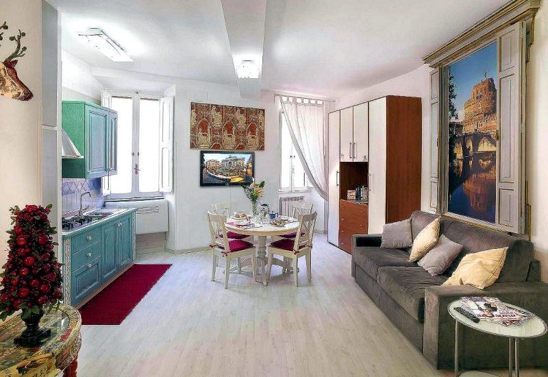 The Vatican Apartment is comfortable, stylish, and practical. The sofa converts into a double bed.