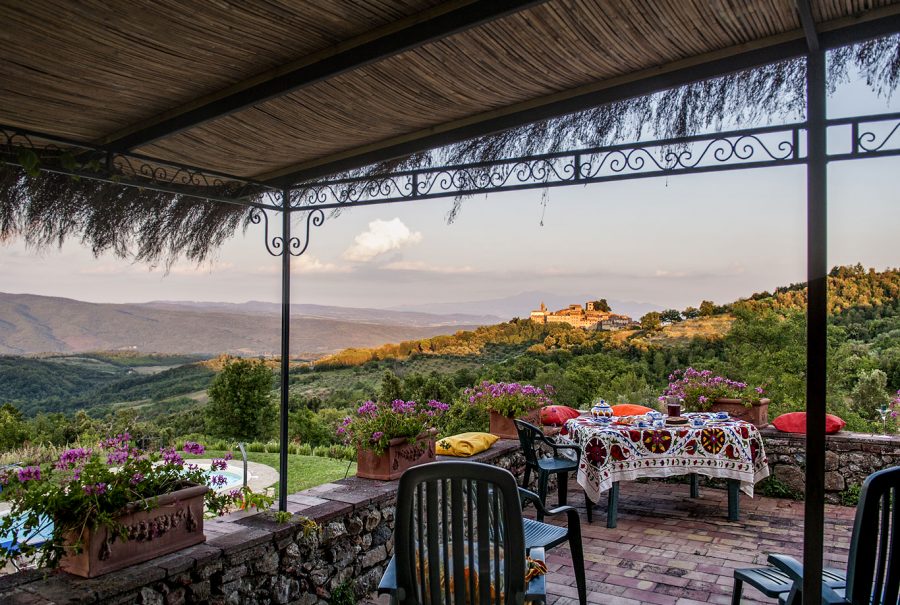 The Highlands of Tuscany from the terrace of Apartment C.