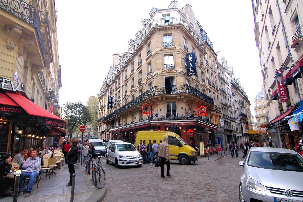 Paris's Latin Quarter remains a fascinating maze of narrow cobbled alleys connecting at oblique angles.