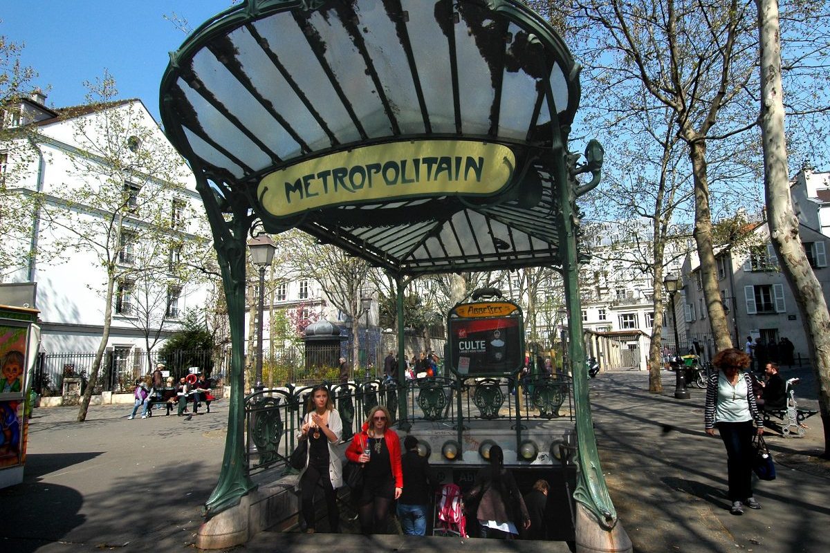 Abbesses Métro stop by Montmartre.
