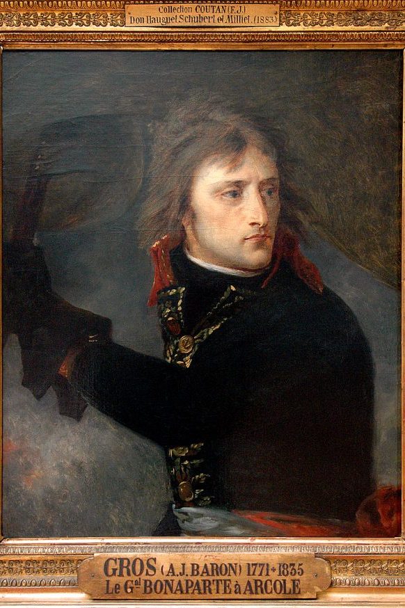 Tradition and Revolution: Napoleon at the Pont d'Arcole by Baron Antoine-Jean Gros. In the Louvre.
