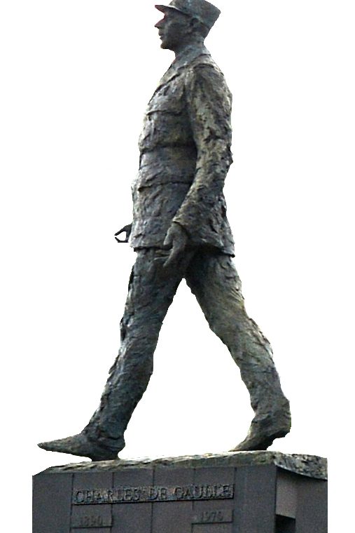 De Gaulle — still revered, but his image tarnished as on this statue in Paris