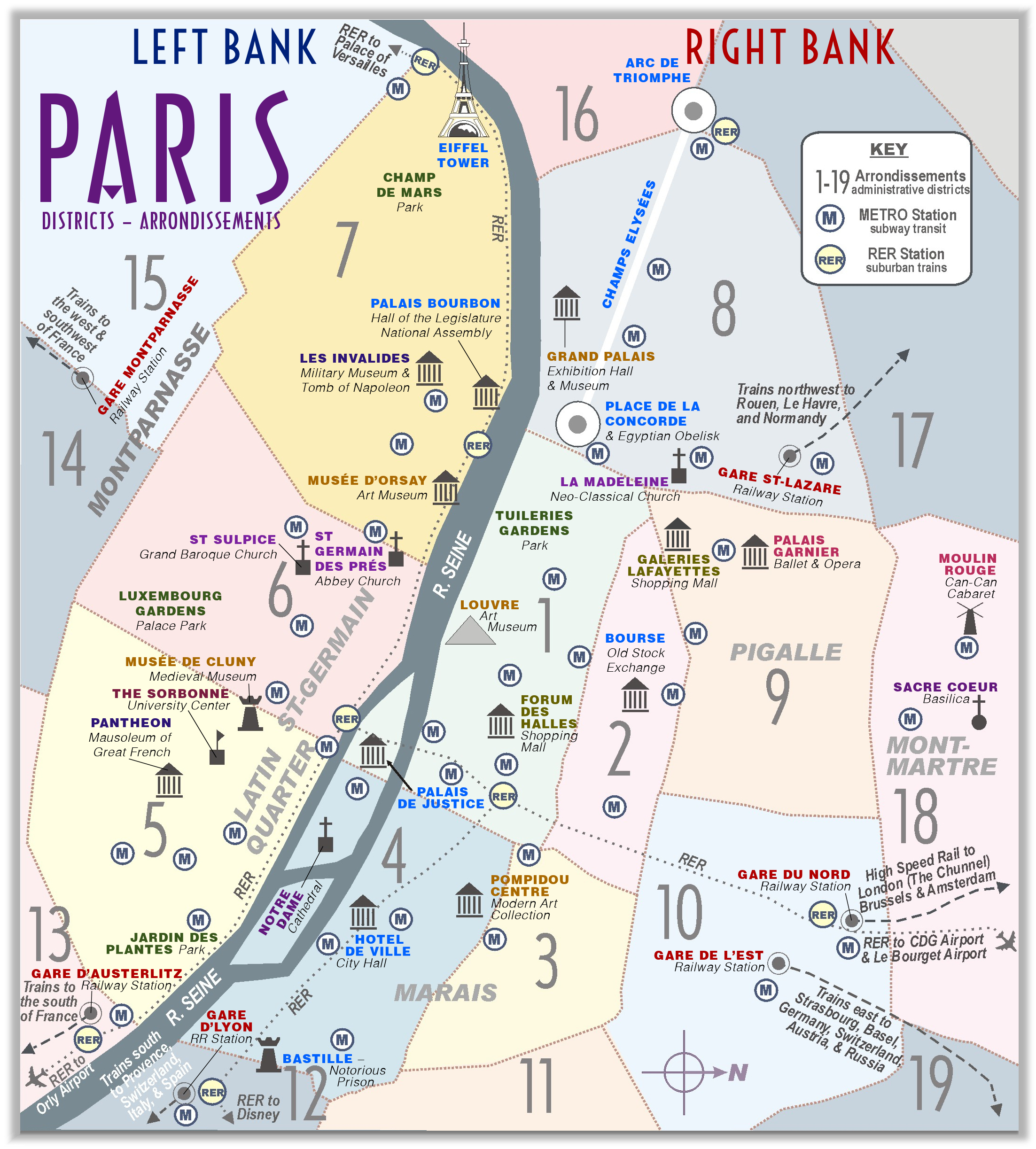 Map of Central Paris District