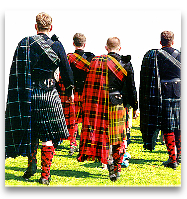 Young Highlanders in full regalia at the Blair Atholl Highland Gathering, Central Scotland