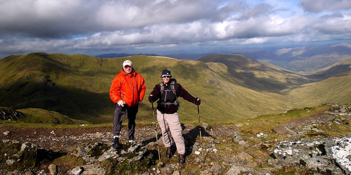 The Highlands of Central Scotland offers hill walking to several of the highest summits in Britain.
