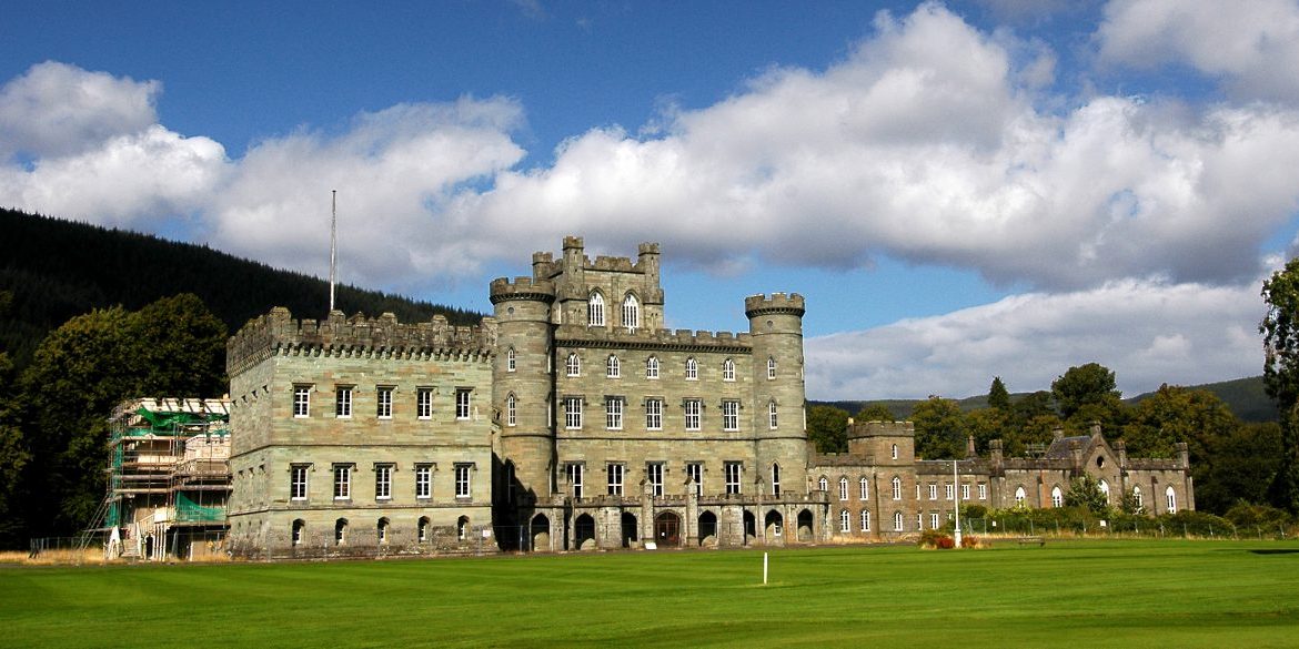 Taymouth Castle, home of the Campbells of Breadalbane, the clan chiefs who oversaw much of the Highlands of Central Scotland for 500 years.