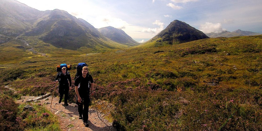 Ascending the Devil's Staircase — highest point on the famed West Highland Way across western Central Scotland.