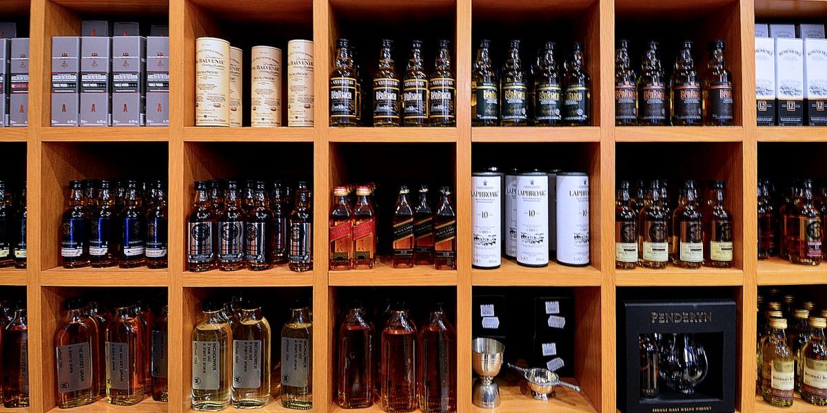 Edinburgh - Whisky shop shelves - Photo copyright Home At First Edinburgh - Whisky shop shelves