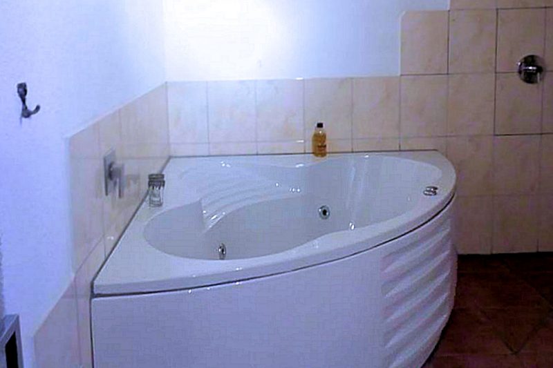 Chalet Bluemlisalp - bathroom - Jacuzzi tub with Scandinavian shower