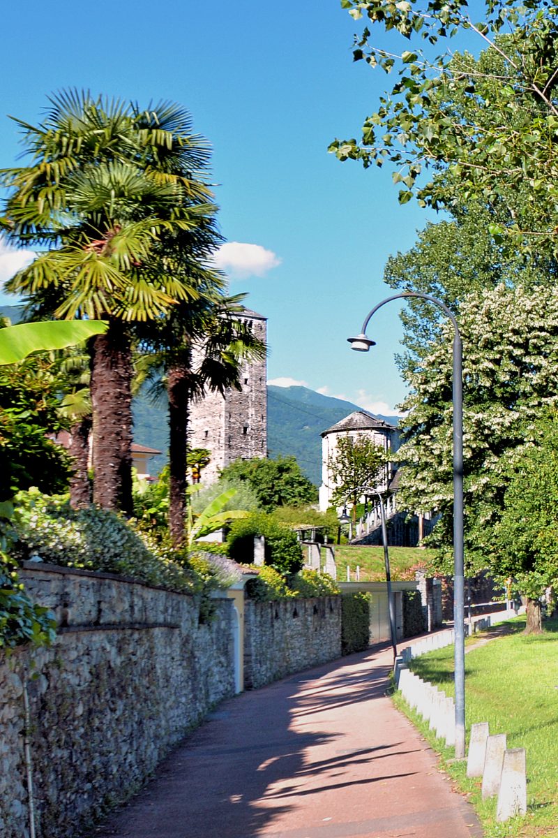 Minusio - 13th c. church of San Quirico by the lakeshore path.