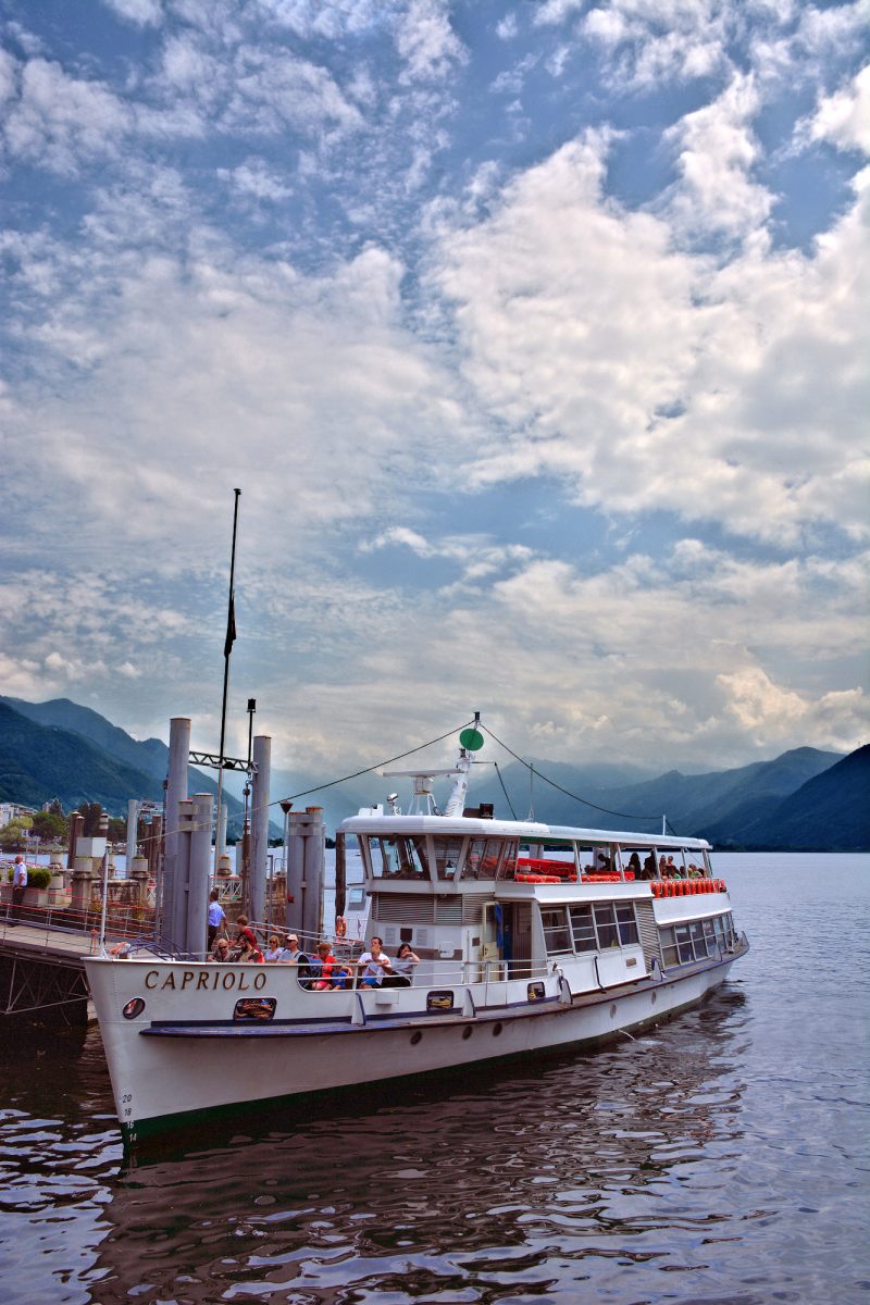 New Town — MS Capriolo preparing to sail at Locarno Debarcadero.