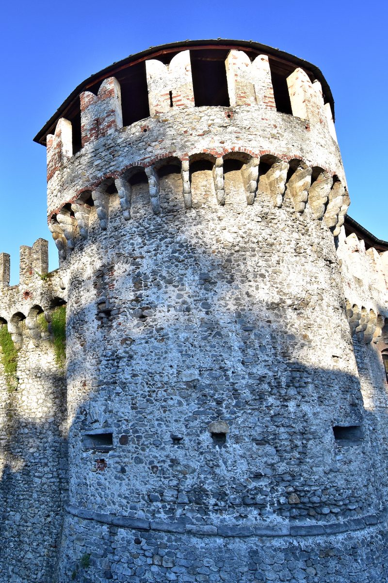 The possibly da Vinci designed tower of the Castello Visconteo in Locarno's Città Vecchia.