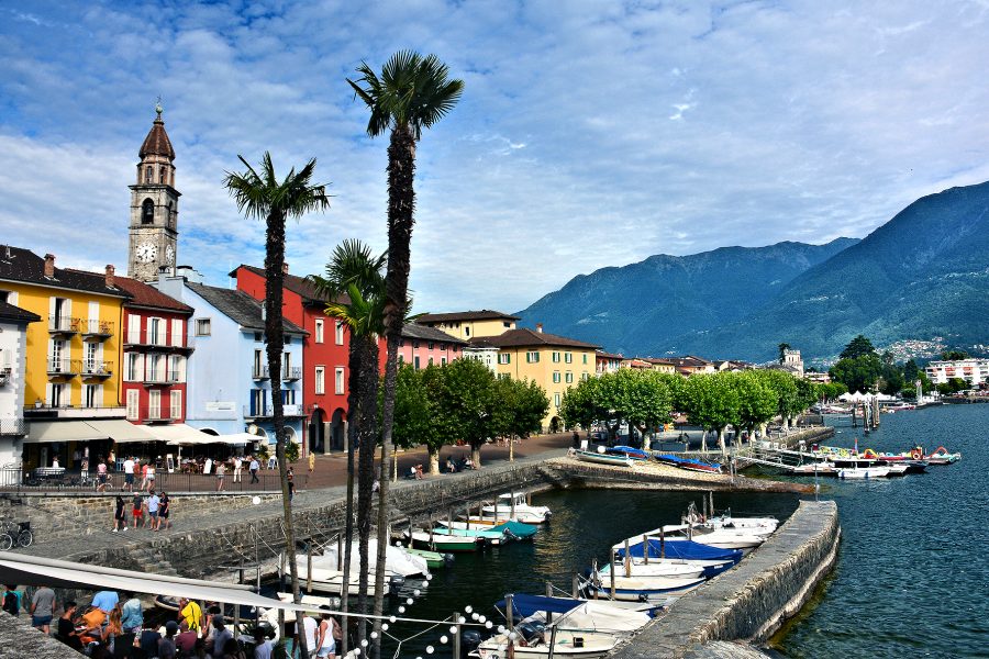 Ascona waterfront on Lake Maggiore