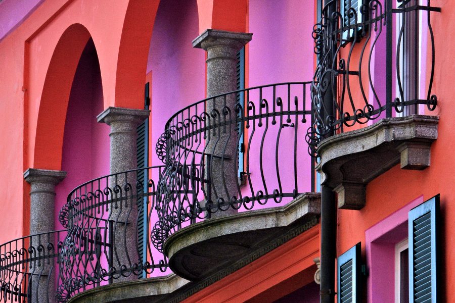 Ticino - Colorful Ascona balconies