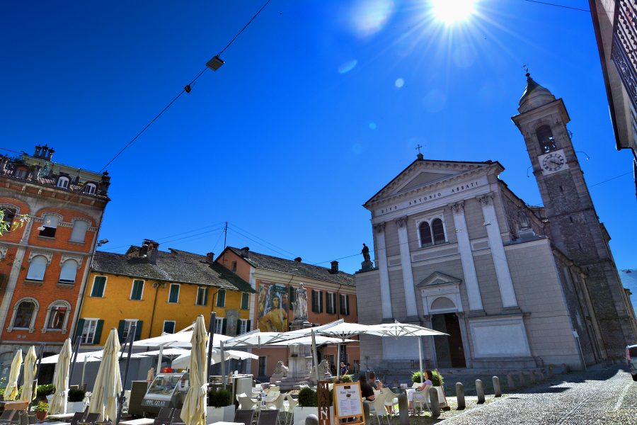 Ticino - Locarno - Piazza Sant'Antonio with namesake church