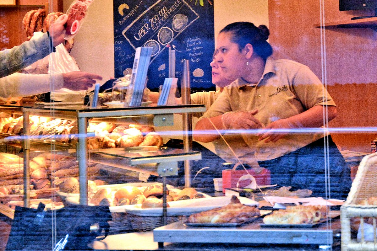 Fuchs Bakery - Early AM - Taking Orders for Fresh Bread and Pastries.
