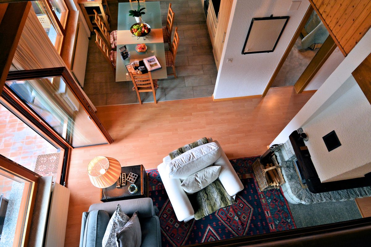 Lower Matten Maisonette - lower floor viewed from upper floor