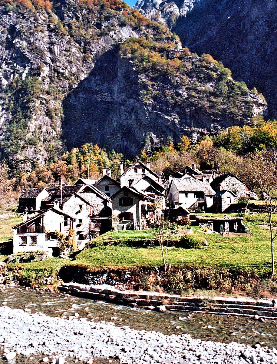 Ticino - Bavona Valley rustic village.