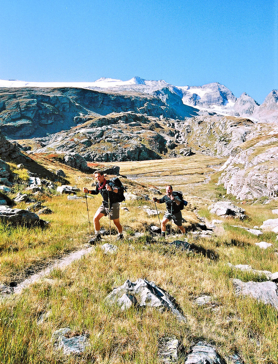 Ticino - high alpine hiking in glacier country.