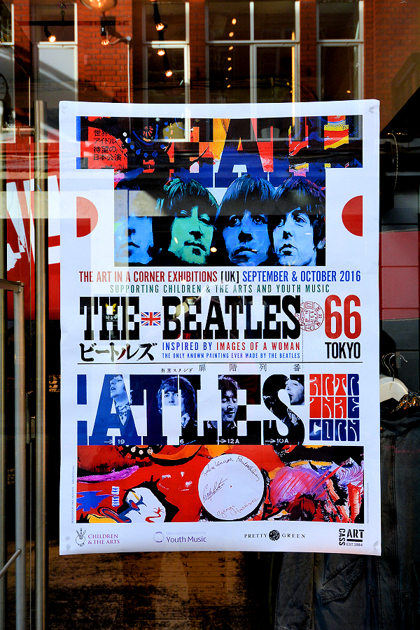 Beatles Poster near Carnaby Street.