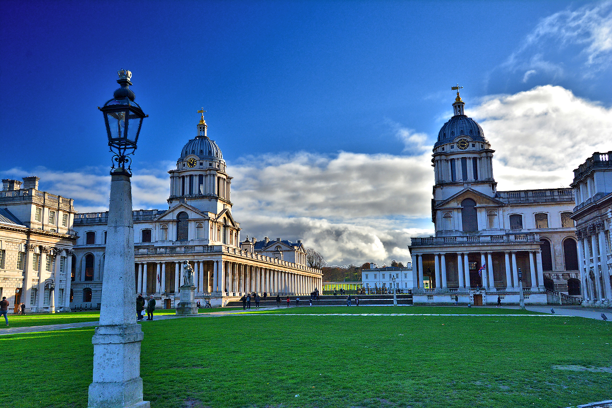 Christopher Wren's Old Royal Naval College, Greenwich, a World Heritage Site open to the public.