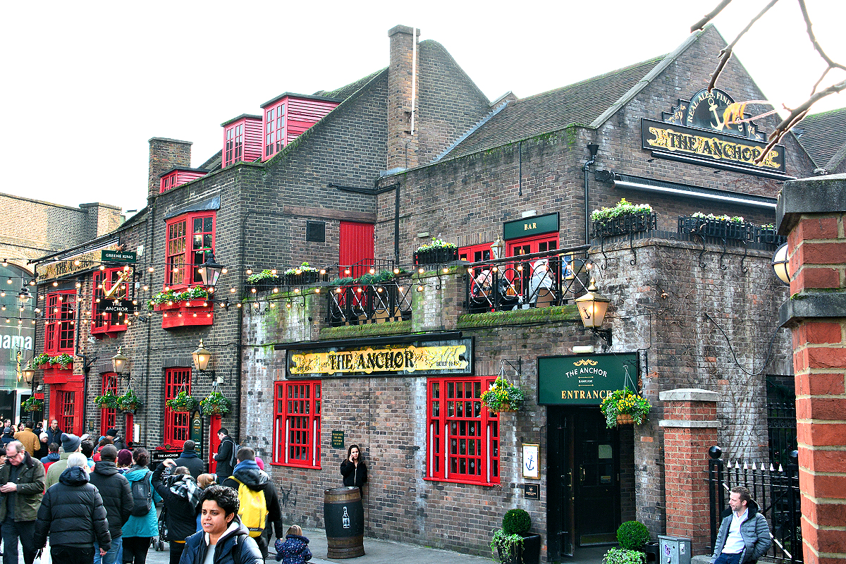 Bankside's The Anchor pub traces its history to Shakespeare's time.