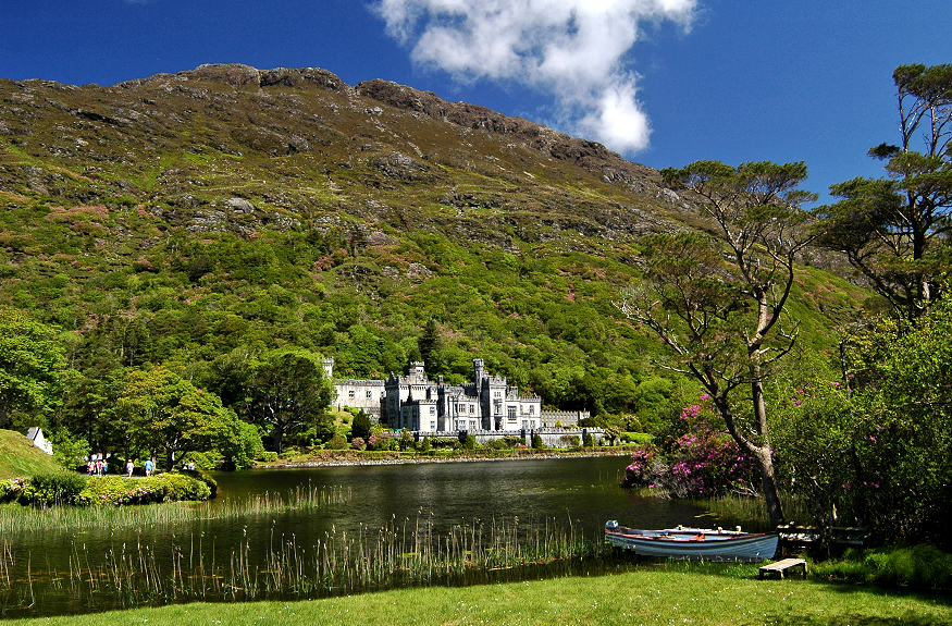 Kylemore Abbey — originally the estate of a London banker — is the current home for an order of Benedictine nuns.