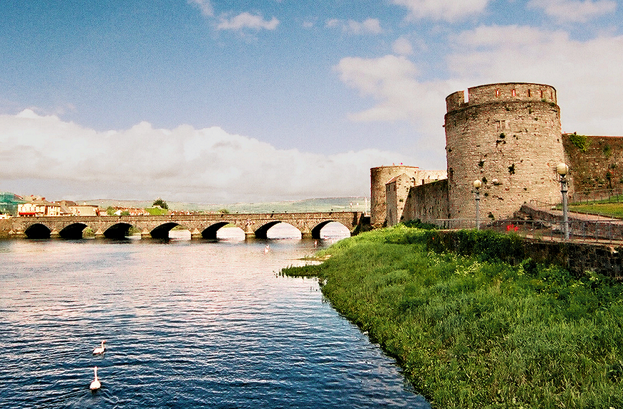 12th century King John's Castle on the River Shannon at Limerick.