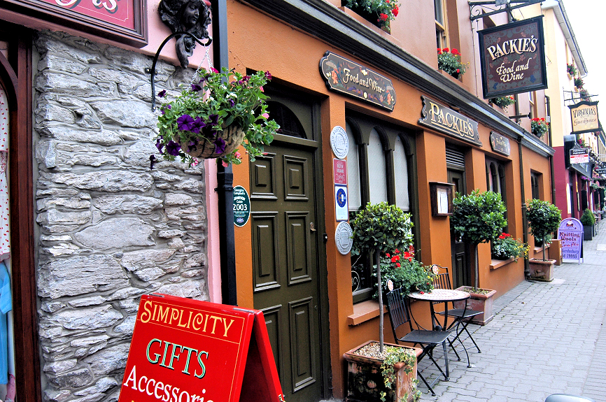 Kenmare, Co. Kerry: Packie's Restaurant. Photo copyright Home At First.