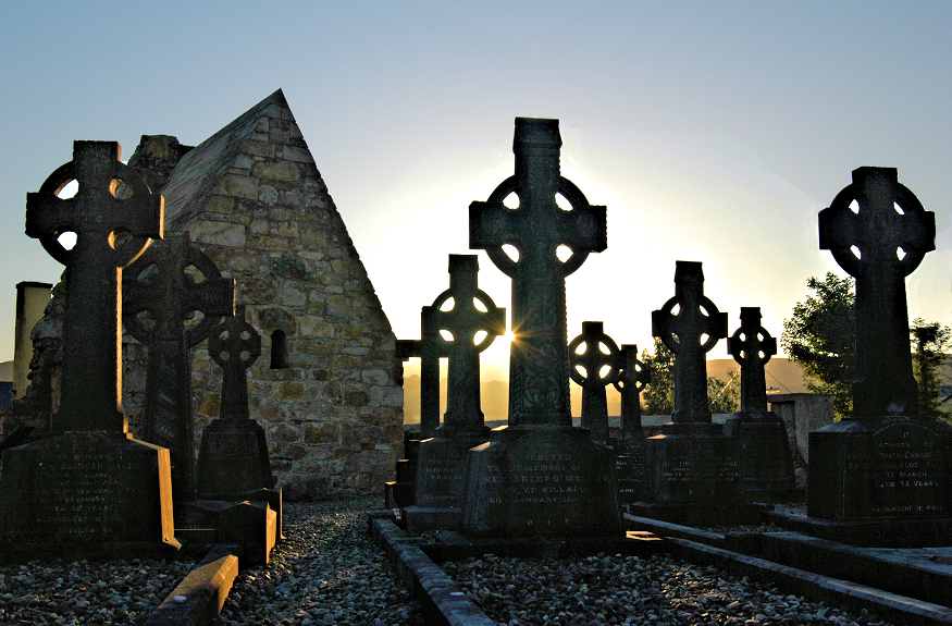 Killaloe: 1,000-year-old St Lua's Oratory atop the town.