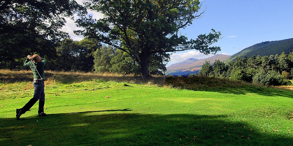Challenging golf courses are found scattered across Central Scotland's Highlands.