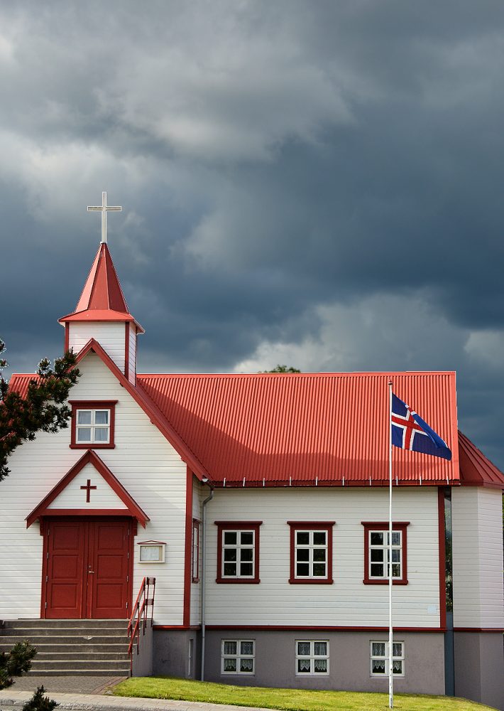 Iceland: wooden church in Akureyri. Photo © Home At First.