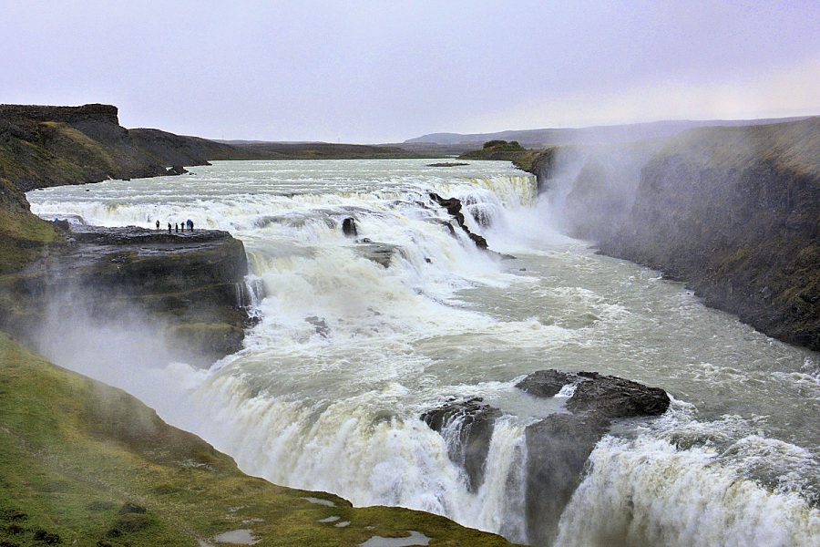 Iceland Landscapes: Gullfoss in the rain. Photo © Home At First.