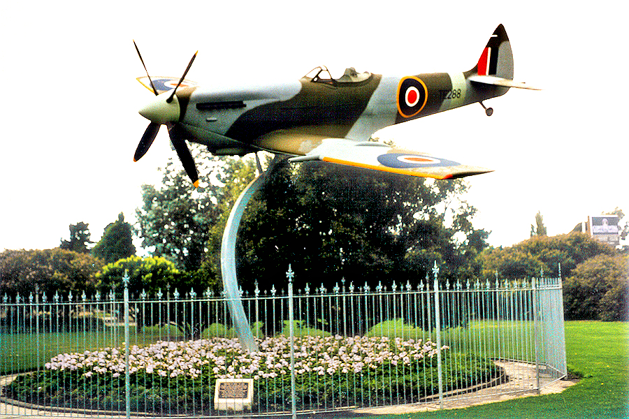 Christchurch Airport — Spitfire in the Garden. Photo © Home At First.