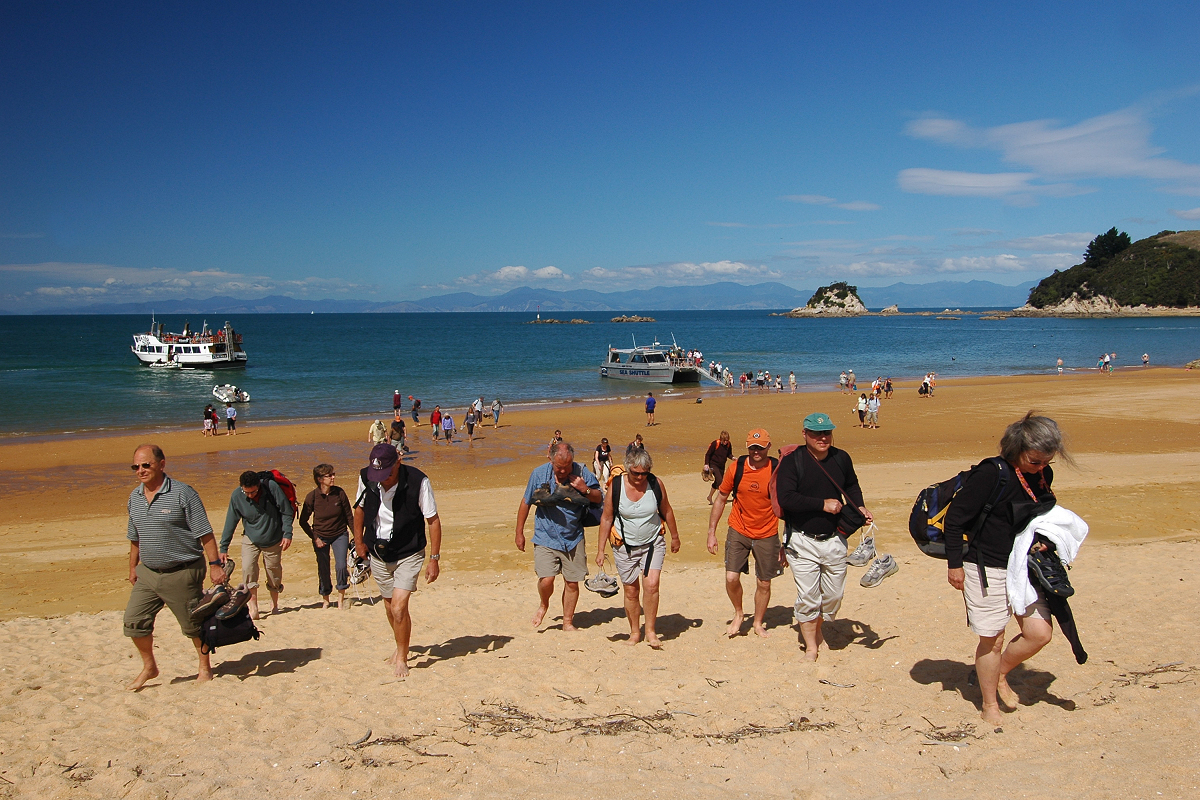 Nelson Region: Abel Tasman NP - Kaiteriteri Beach Water Taxis. Photo © Home At First.