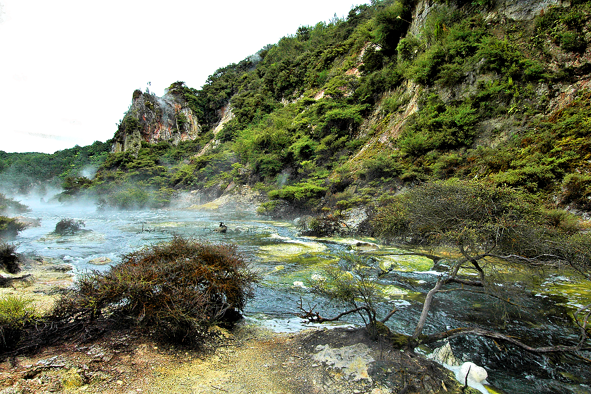 North Island: Rotorua-Taupo Region — Geothermal River. Photo copyright Home At First.