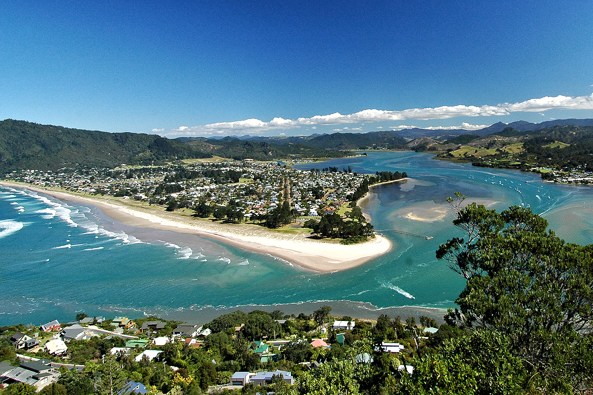 North Island: Coromandel — Pauanui Beach and Tairua Harbour. Photo © Home At First.