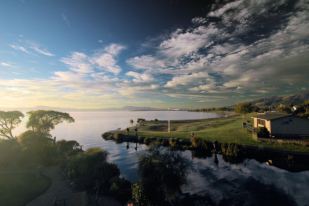 North Island: Rotorua - Lake Rotorua fishing creek. Photo © Home At First.
