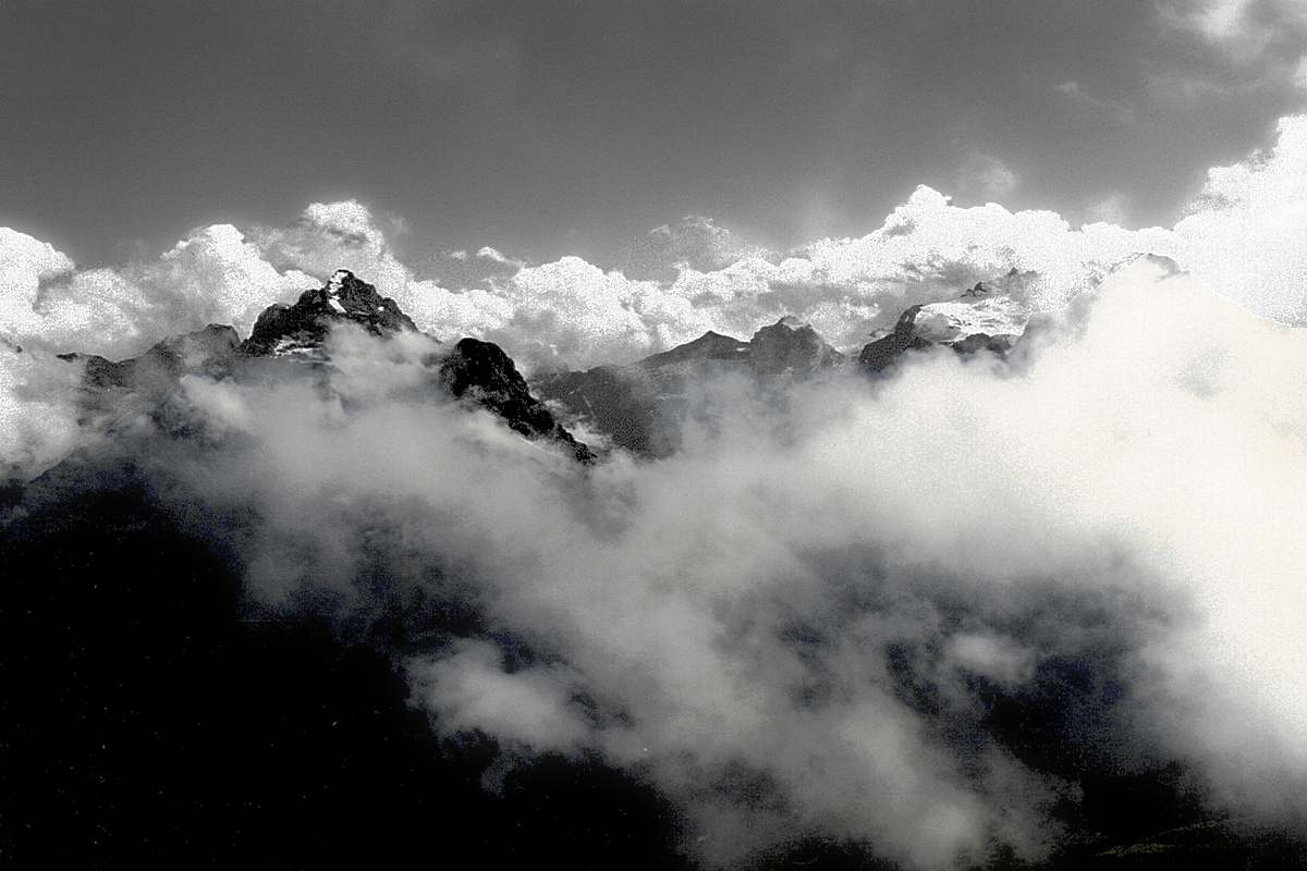Fiordland: Southern Alps from Conical Hill above Routeburn Track. Photo © Home At First.