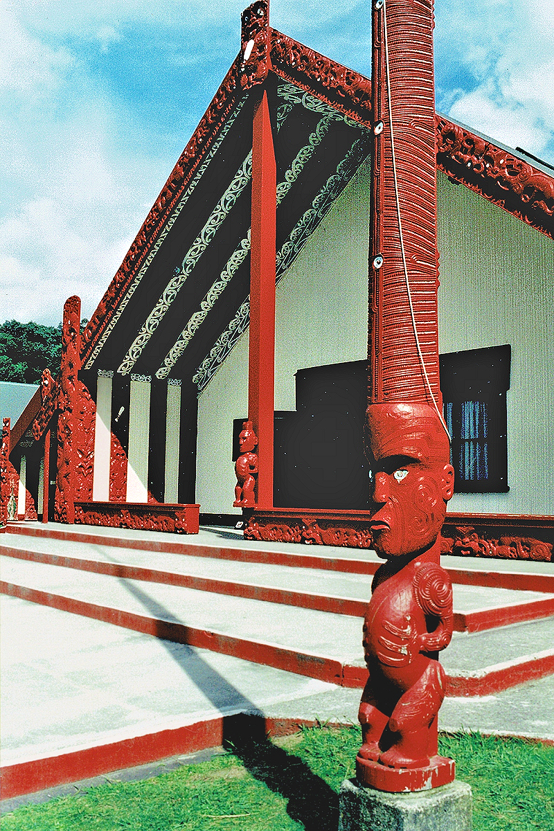 Rotorua: Maori Marae at Whakarewarewa. Photo © Home At First.