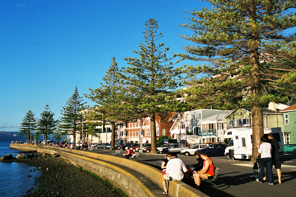 Wellington: Oriental Bay promenade. Photo © Home At First.
