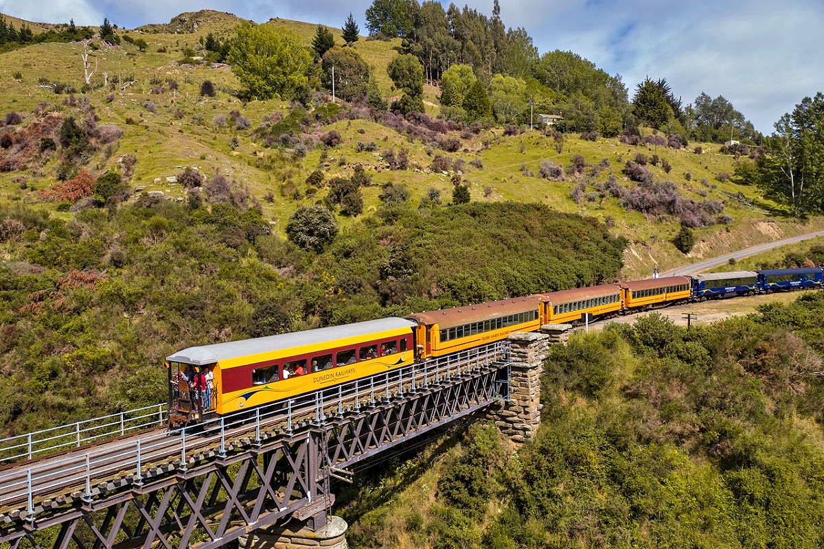 East Coast: Dunedin Railways Taieri Gorge excursion train. Photo 027 credit DunedinNZ.