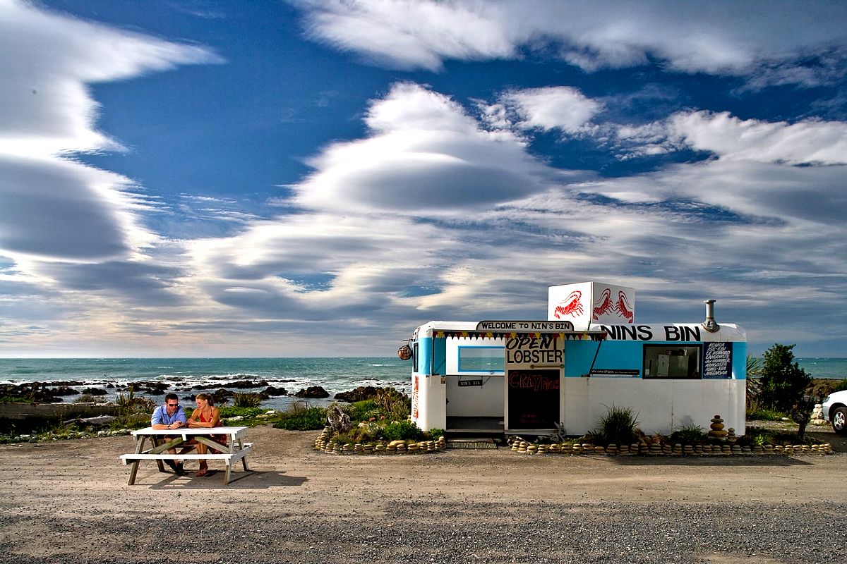 East Coast: Kaikoura Coast - Nins Bin lobster shack 20min n of Kaikoura. 3 - HIGH RES - Cumulus.