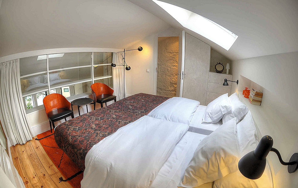 Maisonette Apartment: Upper Floor - double-twin bedroom. Photo courtesy the owner.