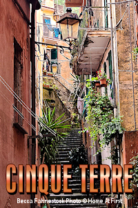 Cinque Terre: street scene in Riomaggiore. All 5 Cinque Terre towns are hilly, compact, and charming. Becca Fahnestock Photo © Home At First. Cinque Terre: street scene in Riomaggiore. All 5 Cinque Terre towns are hilly, compact, and charming. Becca Fahnestock Photo © Home At First.
