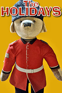 London - Christmas Paddington in Uniform. Photo © Home At First. Happy Holidays 2024!