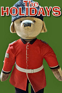 London - Christmas Paddington in Uniform. Photo © Home At First. Happy Holidays 2024!