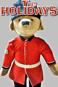 London - Christmas Paddington in Uniform. Photo © Home At First. Happy Holidays 2024!